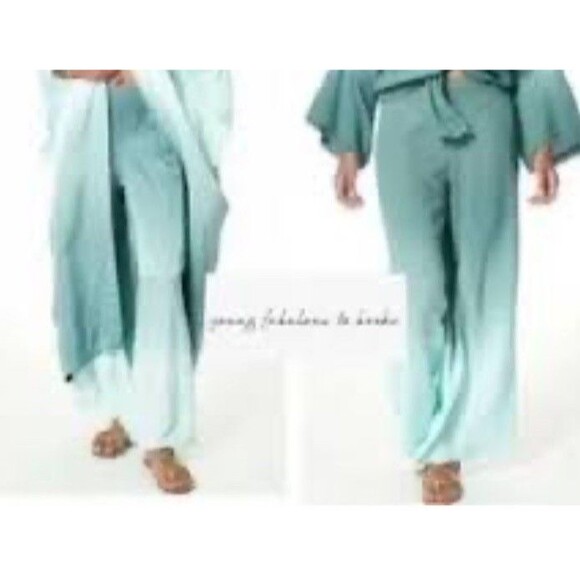 Young Fabulous Broke M Ombré Pull On Wide Leg Pants Resort Chic Boho Festival - Picture 1 of 10